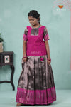 Pink Silver Fire Alpha Traditional Pavadai Sattai For Girls !!!