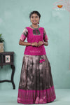 Pink Silver Fire Alpha Traditional Pavadai Sattai For Girls !!!