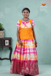 Pink Shibori Fire Alpha Pavadai Set For Kids !!!