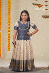 Grey Smoky Wave Pattu Pavadai !!!