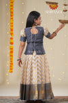 Festive Collection - Grey Smoky Wave Pattu Pavadai !!!