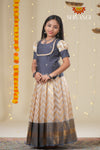 Festive Collection - Grey Smoky Wave Pattu Pavadai !!!