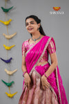 Pink Spiral Tree Traditional Half Saree | Lehenga For Girls !!!
