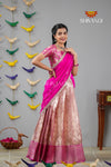 Pink Spiral Tree Traditional Half Saree | Lehenga For Girls !!!