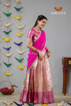 Pink Spiral Tree Traditional Half Saree | Lehenga For Girls !!!