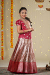 Red Traditional Spiral Tree Pattu Pavadai !!!