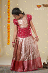 Red Traditional Spiral Tree Pattu Pavadai !!!