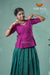 Summer Collection - Peacock Blue Peafowl Cotton Pavadai Set For Girls !!!