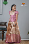 Gold Traditional Tissue Vine Embroidery Pattu Pavadai !!!