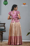 Gold Traditional Tissue Vine Embroidery Pattu Pavadai !!!