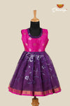 Girls Blue Org Sequence Frock !!!