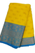 Blue With Yellow Pattu Pavadai Material