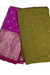 Customized Green with Pink Pattu Pavadai Material