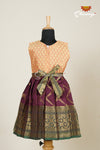 Maroon Golden Vector Green Frock For Kids !!!