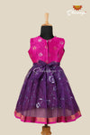 Girls Blue Org Sequence Frock !!!