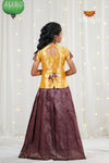 Festive Collection - Maroon Antique Wave Pattu Pavadai