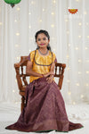 Festive Collection - Maroon Antique Wave Pattu Pavadai