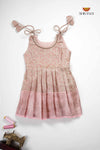 Pink Frock Tissue Coconut Just Born Baby Frock