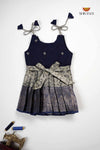 Navy Blue Tissue Coconut Just Born Baby Frock