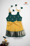 Yellow Sevandhi Just Born Baby Frock