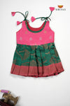 Green Antique Pendent Just Born Baby Frock