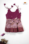 Pink Antique Pendent Just Born Baby Frock