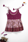 Pink Antique Pendent Just Born Baby Frock