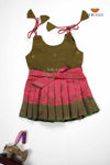Pink Antique Pendent Just Born Baby Frock