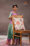 Green Diamond Check Traditional Pattu Pavadai Set