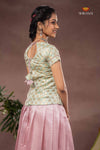 Pink Parrot Traditional Pattu Pavadai Set