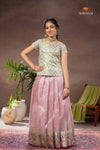 Pink Parrot Traditional Pattu Pavadai Set