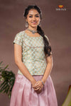 Pink Parrot Traditional Pattu Pavadai Set