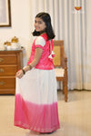 Onam Pink Candy CloudTraditional Pattu Pavadai