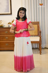 Onam Pink Candy CloudTraditional Pattu Pavadai