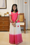 Onam Pink Candy CloudTraditional Pattu Pavadai