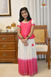 Onam Pink Candy CloudTraditional Pattu Pavadai