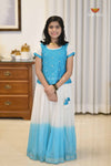 Onam SkyBlue Candy CloudTraditional Pattu Pavadai