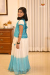 Onam SkyBlue Candy CloudTraditional Pattu Pavadai