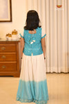 Onam SkyBlue Candy CloudTraditional Pattu Pavadai