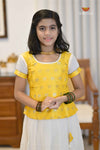Onam Yellow Candy Cloud Traditional Pattu Pavadai