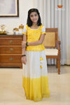 Onam Yellow Candy Cloud Traditional Pattu Pavadai