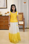 Onam Yellow Candy Cloud Traditional Pattu Pavadai