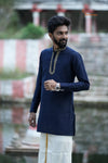 Navy BlueSilk cotton Kurta For Boys