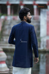 Navy BlueSilk cotton Kurta For Boys