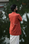 Red Silk cotton Kurta For Boys