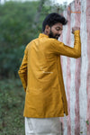 Yellow Silk cotton Kurta For Boys