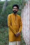 Yellow Silk cotton Kurta For Boys