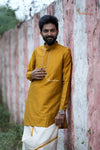 Yellow Silk cotton Kurta For Boys