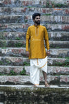Yellow Silk cotton Kurta For Boys