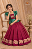 Pink Golden Aira Traditional Pattu Pavadai Sets